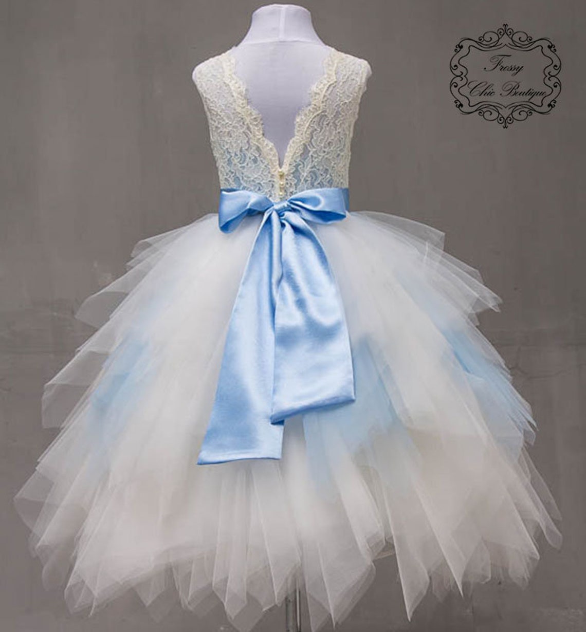 Light Blue Girl Dress Blue Flower Girl Dresses Champagne Dress Etsy