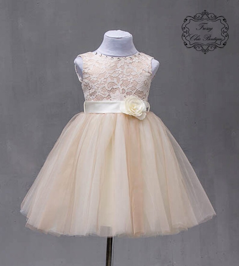 Flower Girl Dresses Blush Pink Dusty Rose Baby Dress Champagne Etsy