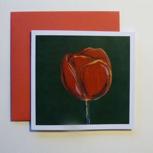 Rode Tulp - wenskaart