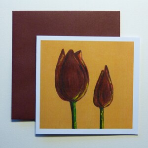 Duas tulipas - cartão de felicitações