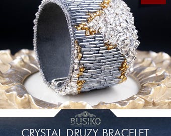 Crystal Druzy Beaded Bracelet Tutorial – Step-by-Step Bead Embroidery Guide