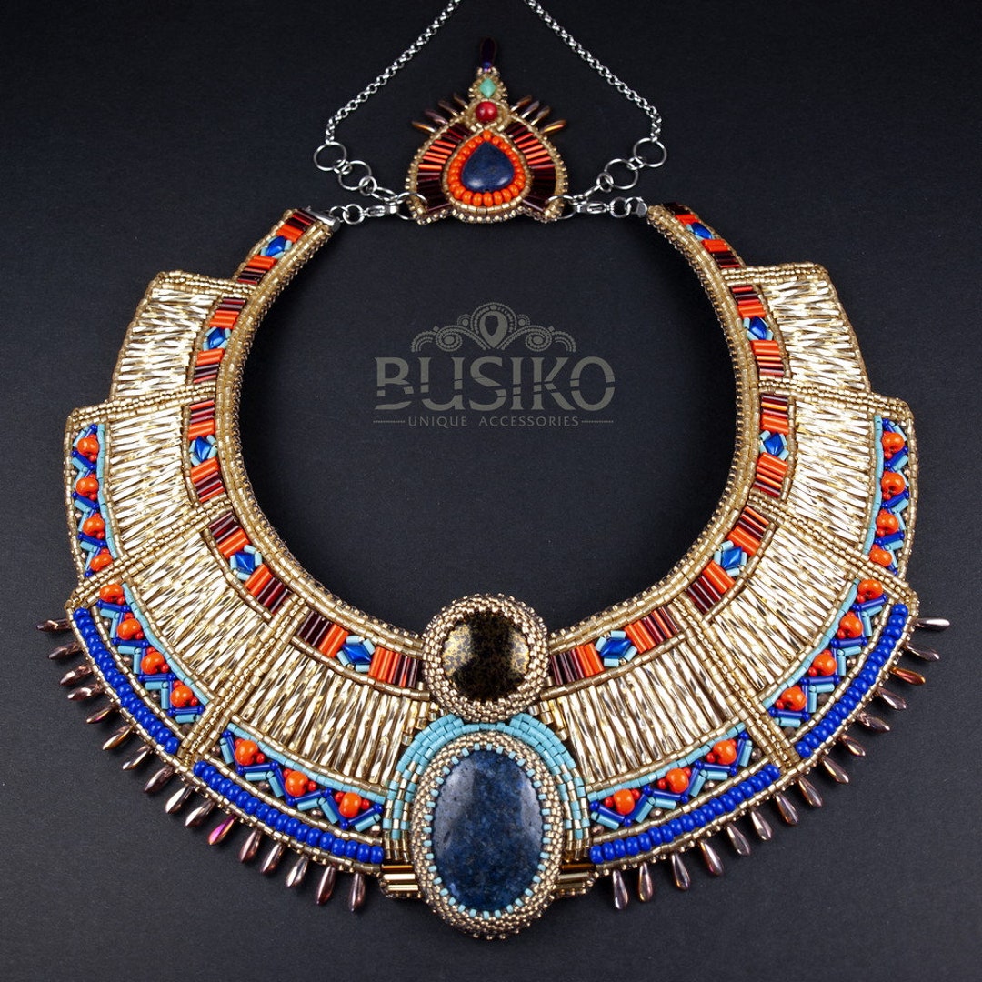 Egyptian bib necklace deals