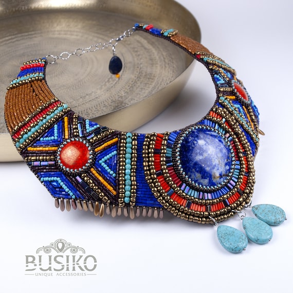 African bib necklace online