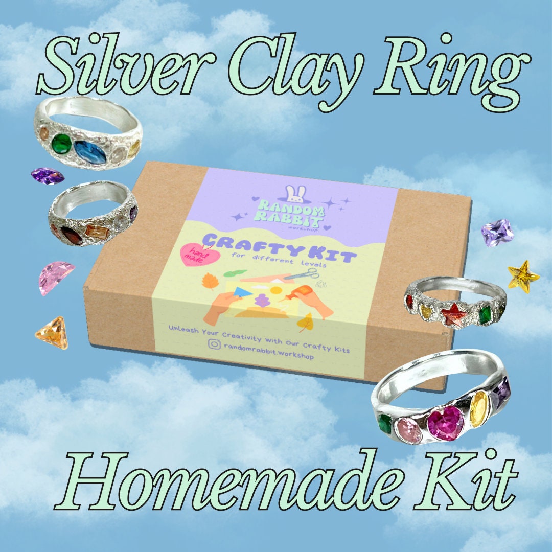 Zilveren Clay Ring zelfgemaakte Kit - Etsy België