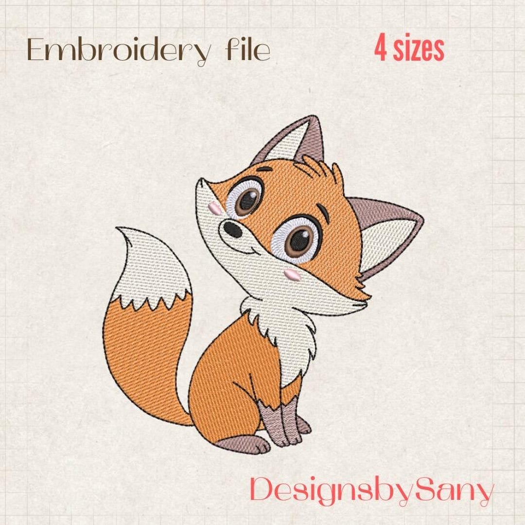 Fox Embroidery Design - Woodland Animals - Machine Embroidery - Digital ...