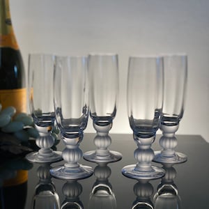 Flauti champagne di cristallo vintage Flauti tostati di cristallo Set di 5 bicchieri di champagne vintage Prosecco Crystal Bicchieri Calici