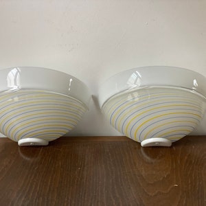 Mid Century  Murano Glass Sconces  Wall Lights Modernist Wall Sconces Murano Set of 2 Bedside Light