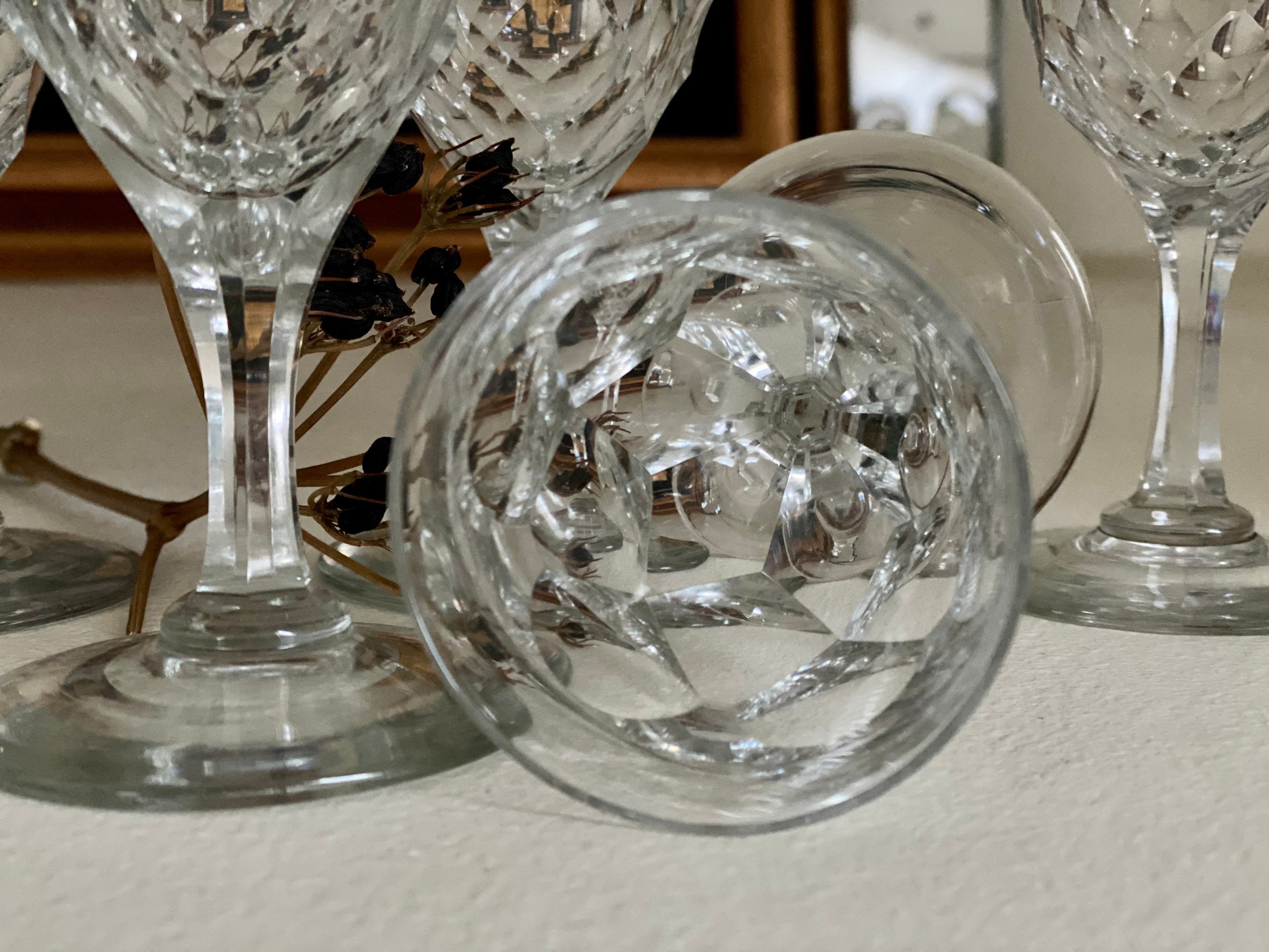 Antique Victorian Crystal Cordial Glasses Set of 4 Shot Etsy