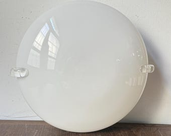 1 di 3 Lampada da soffitto in vetro di Murano Lampada da soffitto in vetro di Murano bianco Lampada da soffitto in vetro di Murano Lampada da soffitto in vetro di Murano Design italiano di metà secolo Applique in vetro