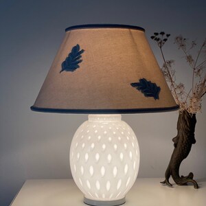 Murano Glass Lamp White Table Lamp Italian Mid Century Design Lamp White Glass Light  Murano Table Light