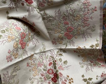 Antique Venetian Silk Velvet Fabric Beige Woven Silk Velvet Fabric Italian Damask Velvet Fabric