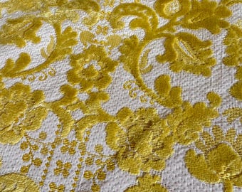 Tecido de veludo de seda veneziano antigo Tecido de veludo de seda dourado Tecido de veludo damasco italiano