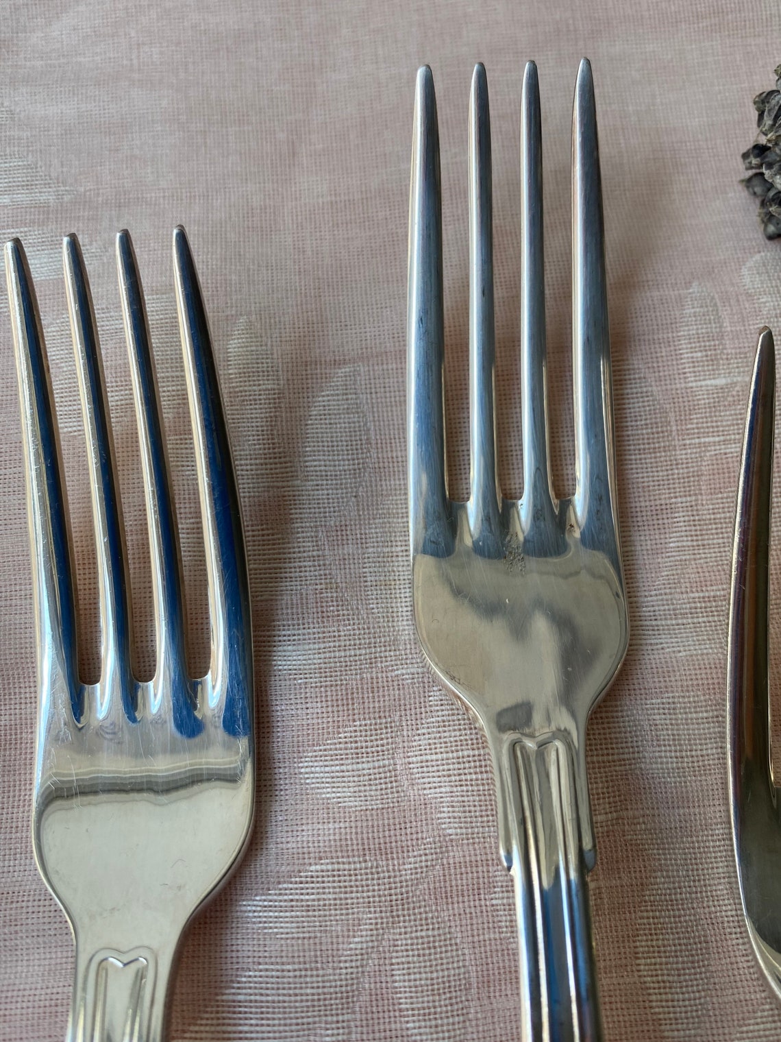 Set of 6 Vintage Italian Dinner Forks Silver Plated Dinner Etsy