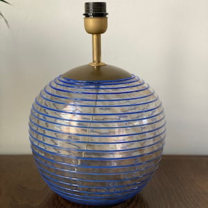 Murano Glass Lamp Murano Swirling Table Lamp Italian Mid Century Design Lamp