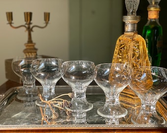 Vintage Rosenthal Wine Glasses Crystal Glasses Set of 6 Crystal Goblets Rosenthal Crystal Glasses Elegant Glasses
