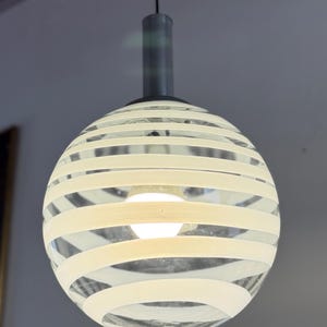 Murano Ceiling Light Mid Century Murano Chandelier Murano Pendant Light Murano Glass Shade Lamp Swirling Glass Light