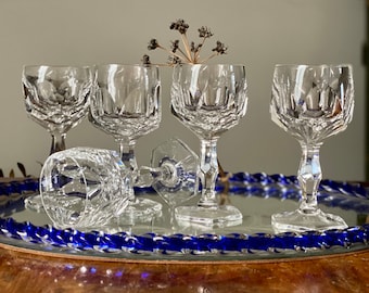 Crystal Wine Glasses Clear Crystal Goblets Vintage Crystal Glasses Luxury Barware Glasses for Wedding