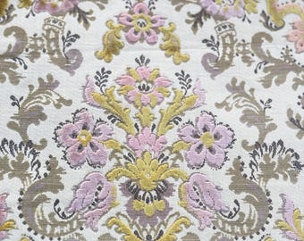 Tecido de veludo de seda veneziano antigo Tecido de veludo de seda bege Tecido de veludo damasco italiano