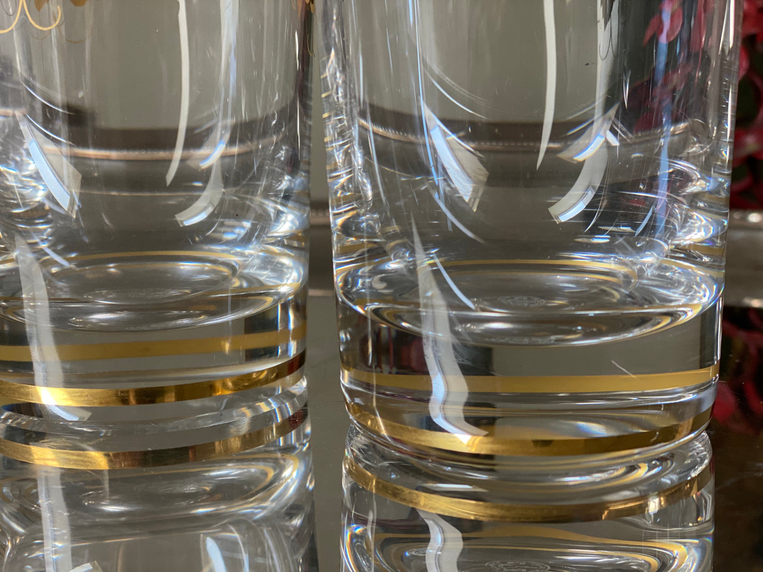 バカラ　ガラス瓶 BACCARAT Heavy Crystal Glasses Water Tumblers Italian