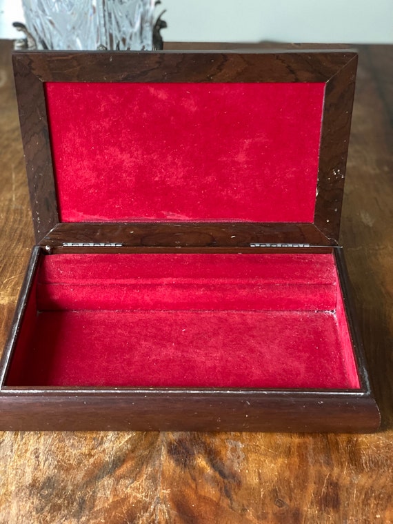 Alliani Carillon Jewelry Box Wood Box with Silver… - image 3