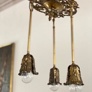 Antique Italian Gilded Bronze Empire Chandelier Antique Ceiling Light Bronze Chandelier Antique Lantern