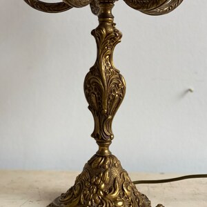 Antique Bronze Bedside Lamp Old Table Lamp Gold Metal Table - Etsy
