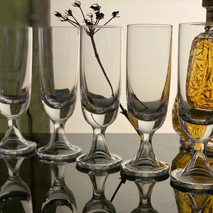 Antique Murano Hand Blown GLASSES BISTROT Goblets Clear Glasses Roemer Glasses Champagne Flutes