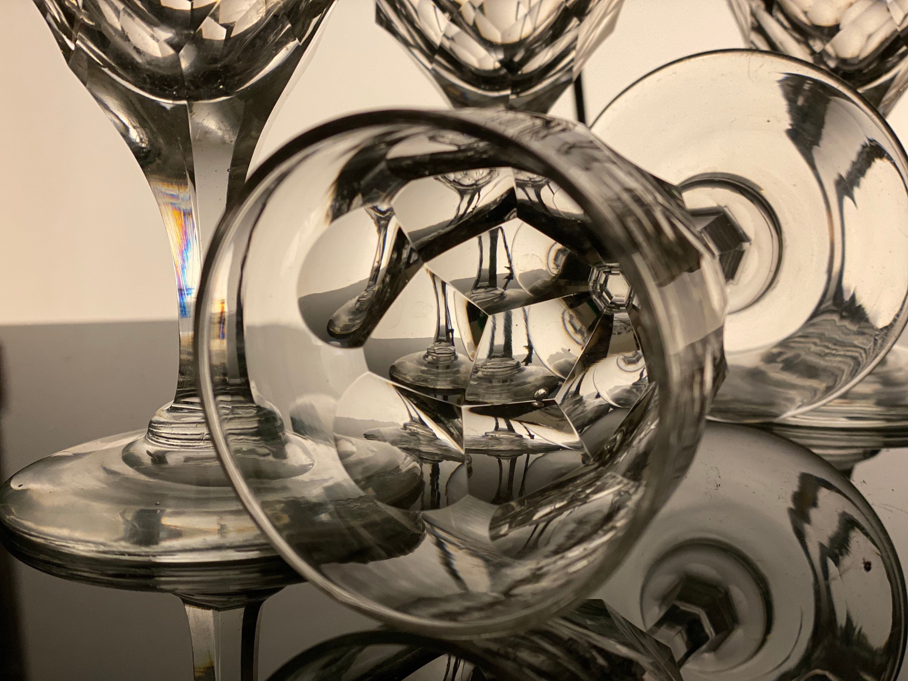 Antique Victorian Crystal Cordial Glasses Set of 4 Shot Etsy