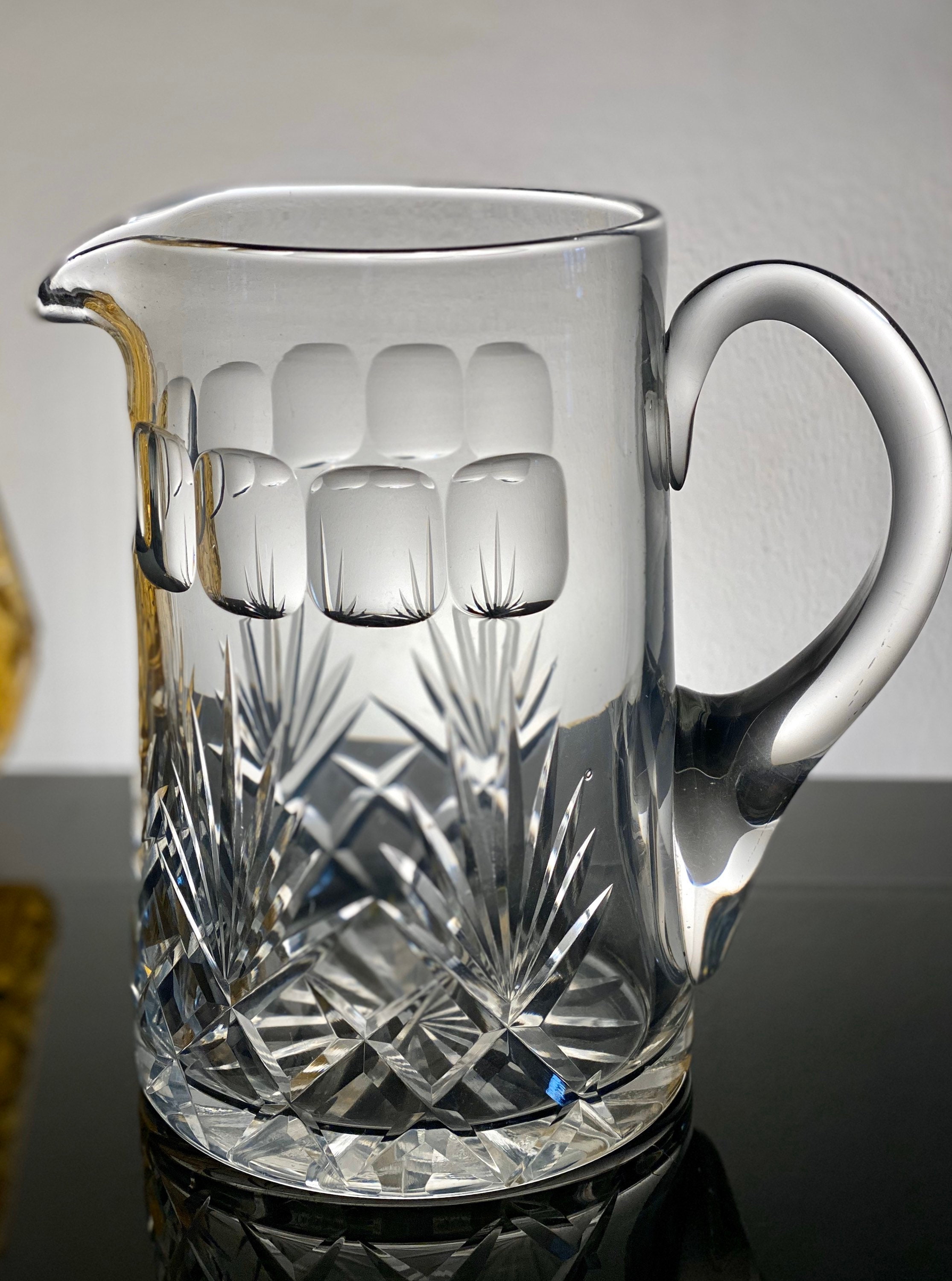 Crystal Carafe Vintage Juice Jug Glass Carafe Cut Crystal Etsy