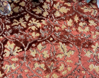 Tecido de veludo de seda veneziana antiga, tecido de veludo de seda tecido, tecido de veludo damasco italiano