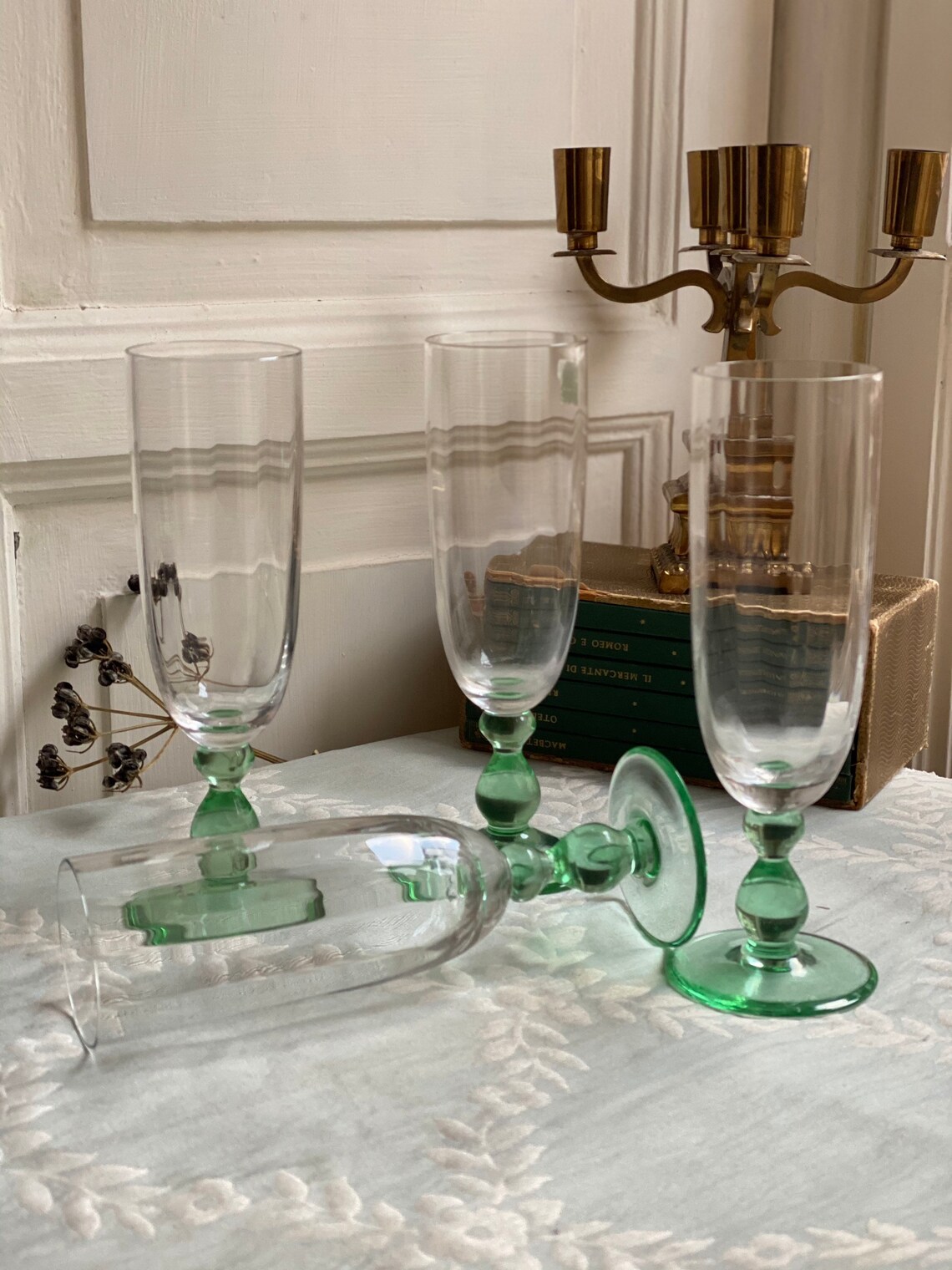 Crystal Champagne Flutes Vintage Lead Crystal Glasses Luxury Etsy