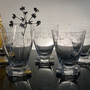 Antike geätzte Murano Cocktail Gläser Murano Gläser für Wasser Wein antike Barware Murano Hand geblasen Gläser