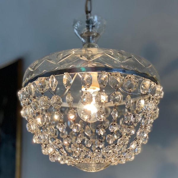 Crystal Bohemian Ceiling Lamp Bohemian  Glass Ceiling Light Shabby Chic Chandelier Shabby Chic Lamp Crystal Chandelier