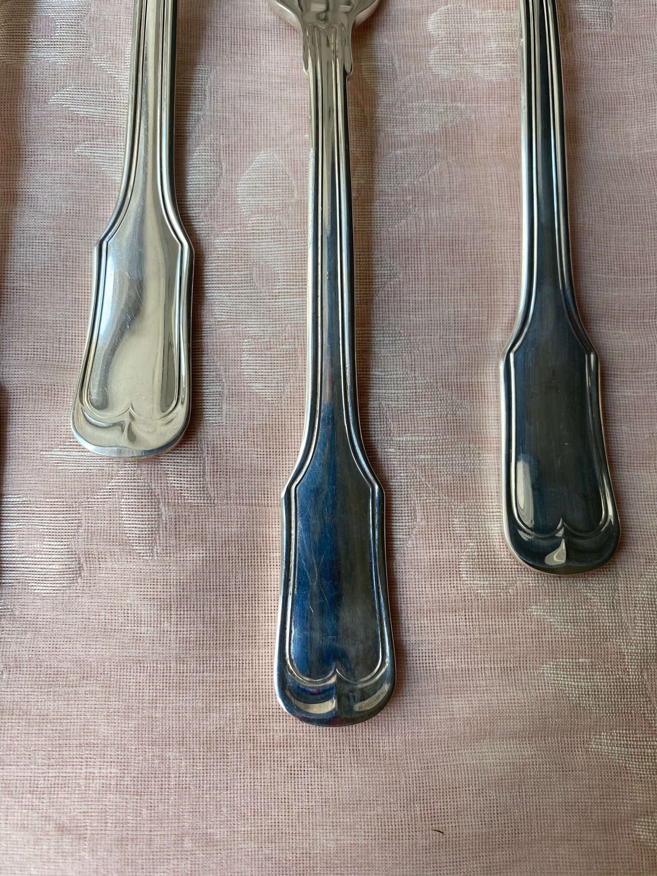 Set of 6 Vintage Italian Dinner Forks Silver Plated Dinner Etsy
