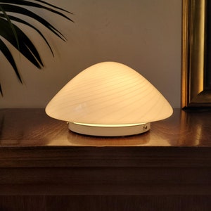 Murano Swirl Ceiling Lamp White Murano Swirling Glass Flush Mount Light Italian Mid Century Design Lamp Swirl Glass Sconce