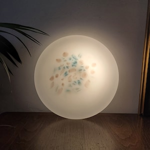 XL Murano Swirl Ceiling Lamp White Murano Swirling Glass Flush Mount Light Italian Mid Century Design Lamp Swirl  Colored Glass Sconce