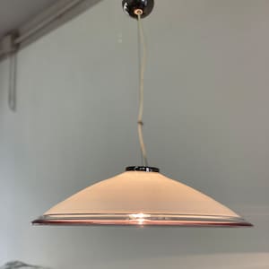 Mid Century Murano Glass Pendant Lamp XL Murano Glass Ceiling Lamp Leucos Melania Renato Toso Design