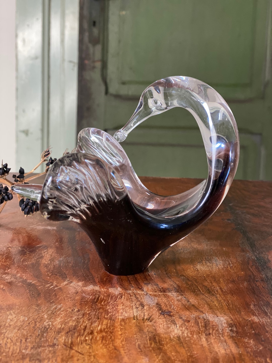 Vintage Murano Glass Bird Figurine Hand Made Murano Glass Animal Art