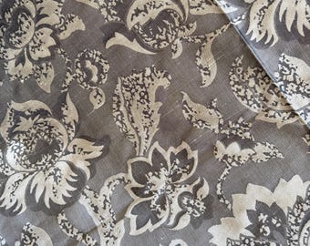 Antique Venetian Silk Fabric Grey  Textile Woven Silk Fabric Italian Damask Silk 100% asilo Fabric