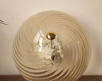 Plafoniera di Murano Lampada in vetro trasparente Lampada da incasso in vetro di Murano Lampadario in vetro di Murano dal design Mid Century