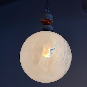 Mid Century Murano Glass Pendant Light Murano Glass Ceiling Lamp Swirling Ceiling Lamp Murano Chandelier Globe Lamp