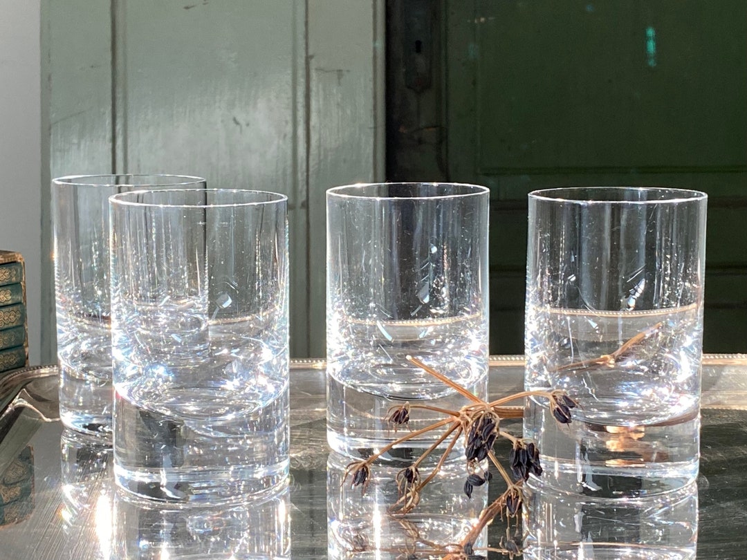 MOSER Heavy Crystal WHISKEY Glasses Water Tumblers Vintage Etsy