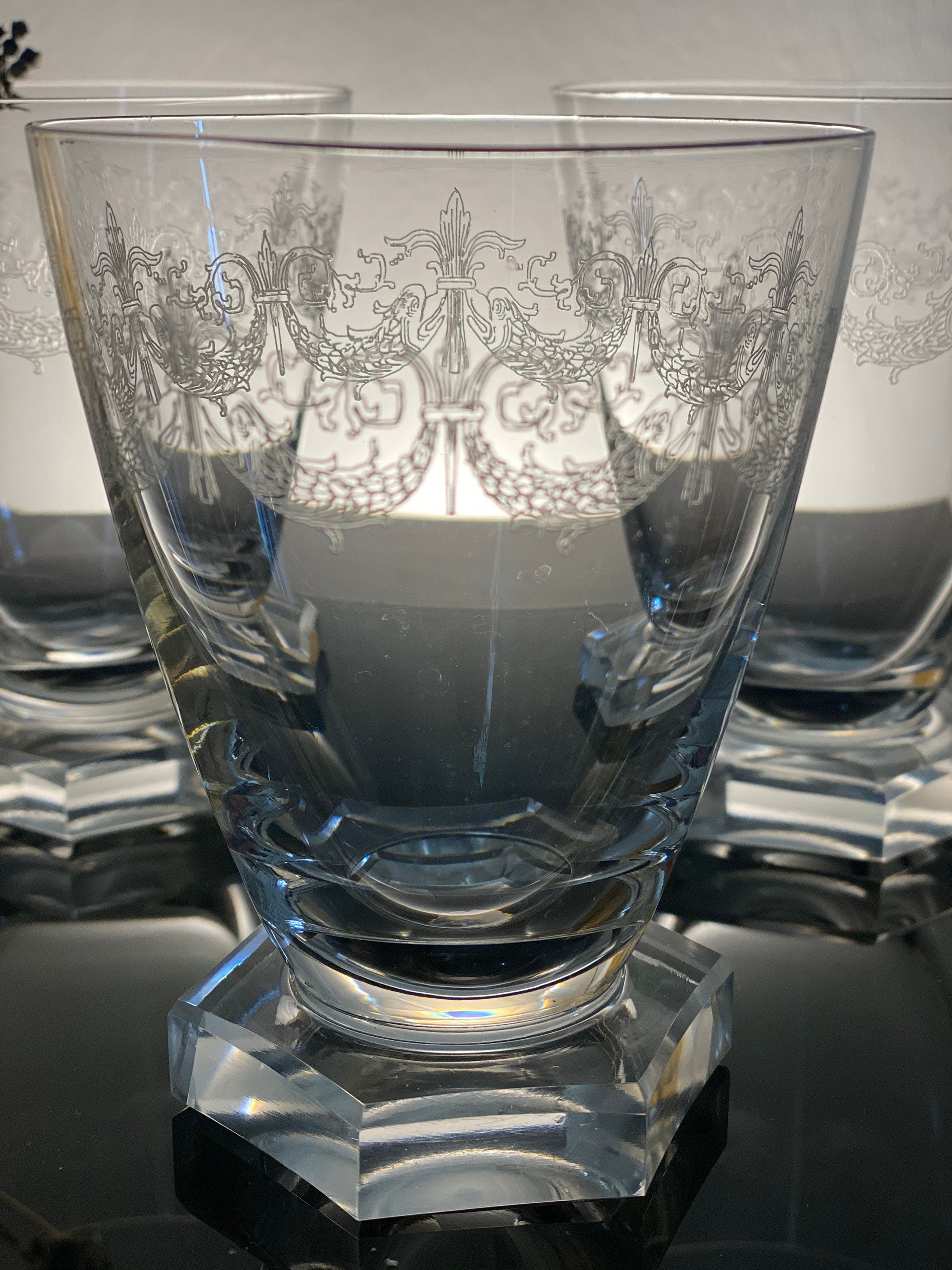 Antique Etched Murano Cocktail Glasses Murano Glasses for Etsy