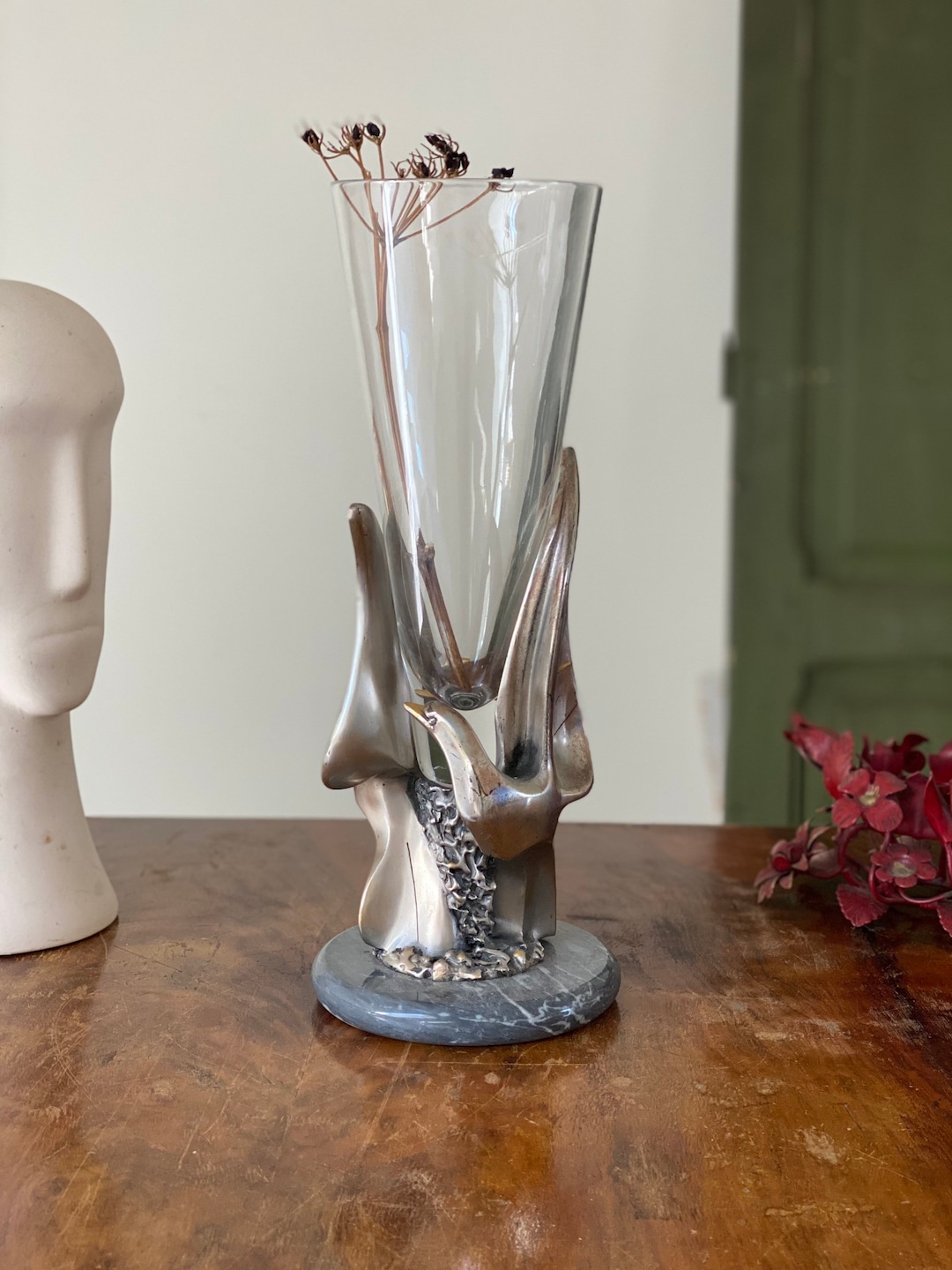 Ciotola Decorativa Peacock In Vetro - Diametro 41cm Per Centrotavola E Decorazione Casa - Foto 6