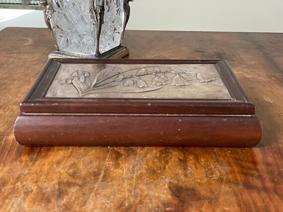 Alliani Carillon Jewelry Box Wood Box with Silver… - image 4