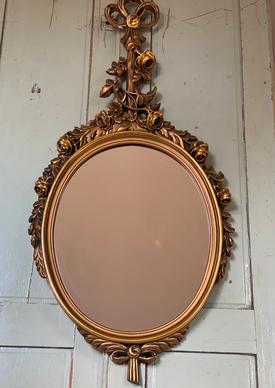 Large Antique Italian Wall Mirror Gold Wood Frame Mirror Baroque Wall