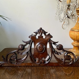 Antique Italian Carved Wood Panel Decorative Wall Panel  Gothic Hand Carved  Panel Architectural Salvage Antique Home Decor