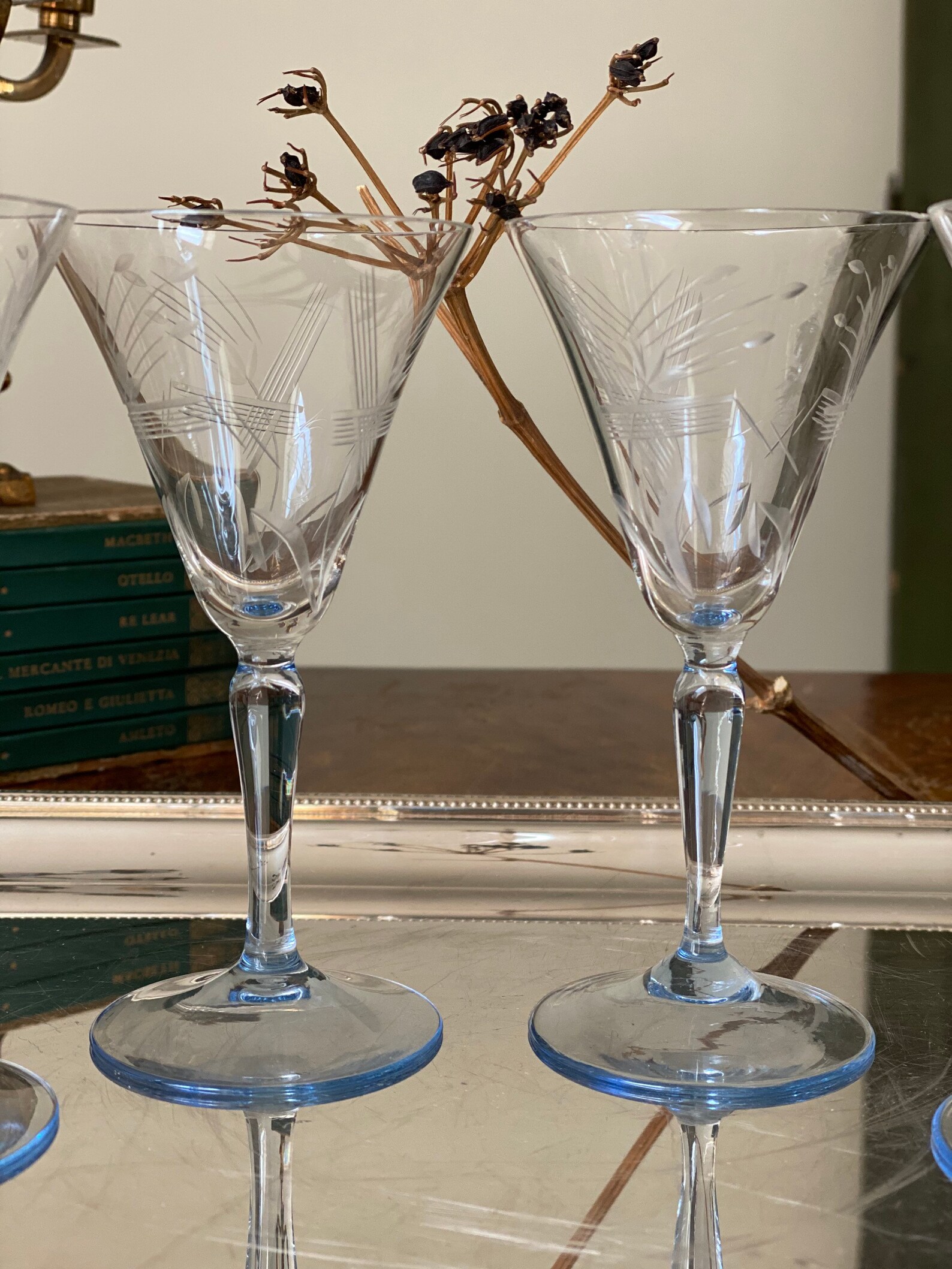 Antique Crystal Liqueur Glasses Set of 5 Shot Glasses Crystal Etsy