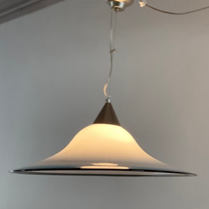 Mid Century Murano Glass Pendant Lamp XL Murano Glass Ceiling Lamp Leucos Melania Renato Toso Design