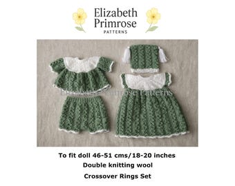 Crossover Rings Dolls Knitting Pattern P55 (Digital Download)